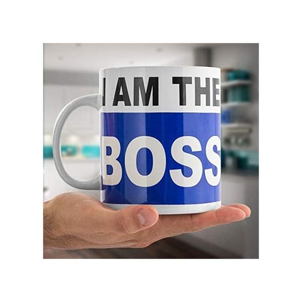 Tasse - JAG ÄR CHEFEN - XL - 750 ml - Keramik - Blå