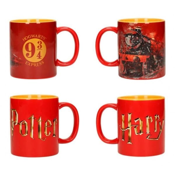 HARRY POTTER - Pack 2 Keramisk mugg - Logotyp & Hogwarts Express
