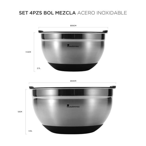 Bol mixer - bol en förberedelse Masterpro - BGMP-1553-INC