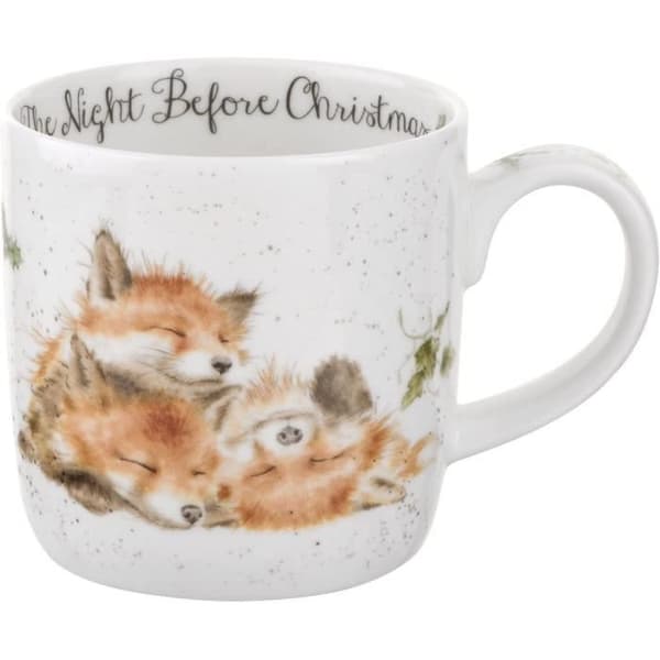Wrendale av Royal Worcester Mug par Royal Worcester Wrendale Natten Före Jul, Flerfärgad - MMME5629-XS