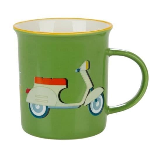 Mugg - Balvi - Scooter - Keramik - 31,2 cl - Grön