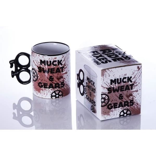 BOXER MU3507 - KVM SWITCH - Mug med inskriptionen Muck Sweat and Gears, i keramik, Brun