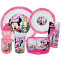 Pikkukuva 1 / 6: Disney Minnie -astiastosetti - FUN HOUSE - 006377 - Lasi, syvä lautanen, litteä lautanen, pullo, välipalarasia ja aterimet