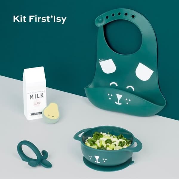 Babymoov ateriasetti 6-12 kk 3 osaa. FIRST'ISY koiran sininen