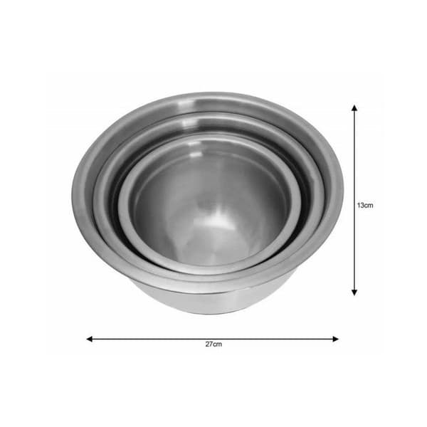 Bol mixer - bol en förberedelse Klausberg - KB-7388 - ENSEMBLE DE 3 BOLS EN ACIER AVEC BASE EN SILICONE []