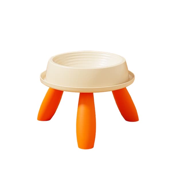 INF Elevated Pet Bowl: Anti-Slip Raised Cat & Dog Feeding Bowl Orange