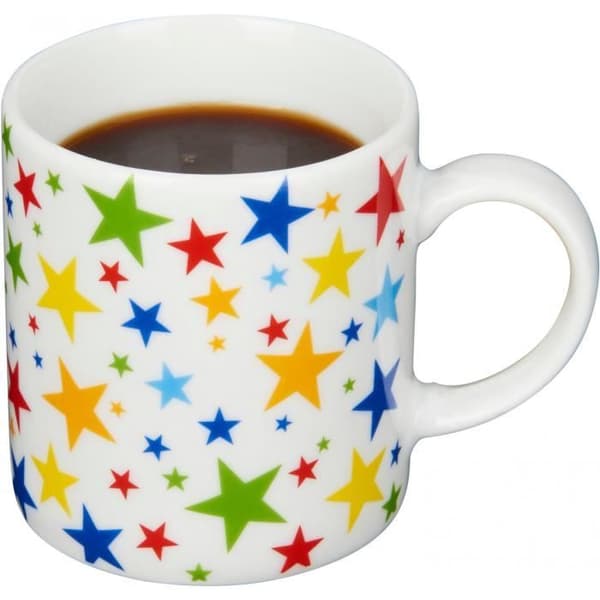 KitchenCraft espressokopp stjärnor 80 ml vitt porslin