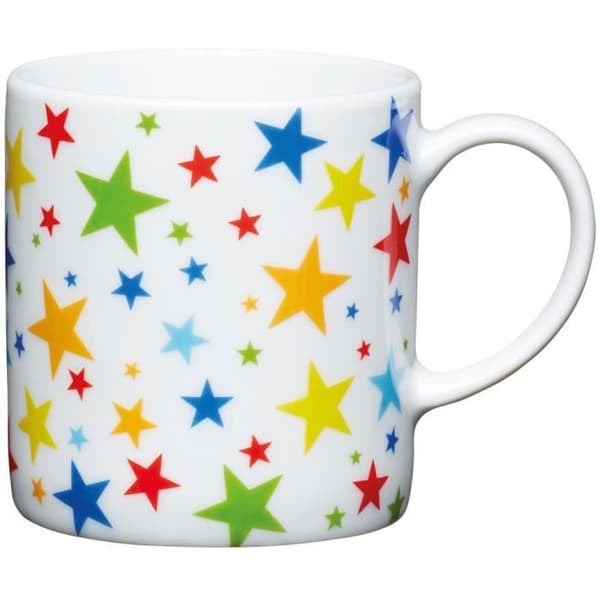 KitchenCraft espressokopp stjärnor 80 ml vitt porslin