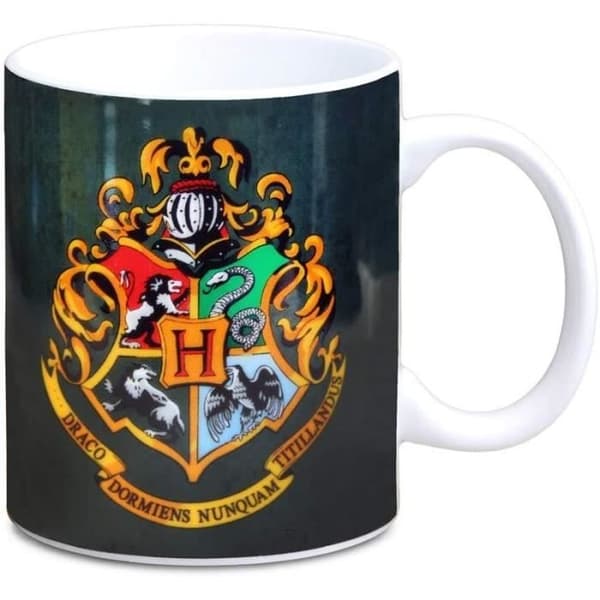 Mugg - LOGOSHIRT - Hogwarts - Keramik - Vit - Rund