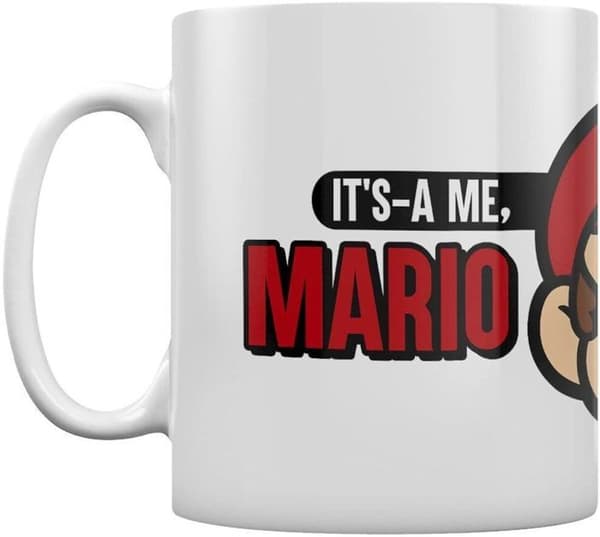 Mugg - NINTENDO - Super Mario - Vit - Rund - Barn