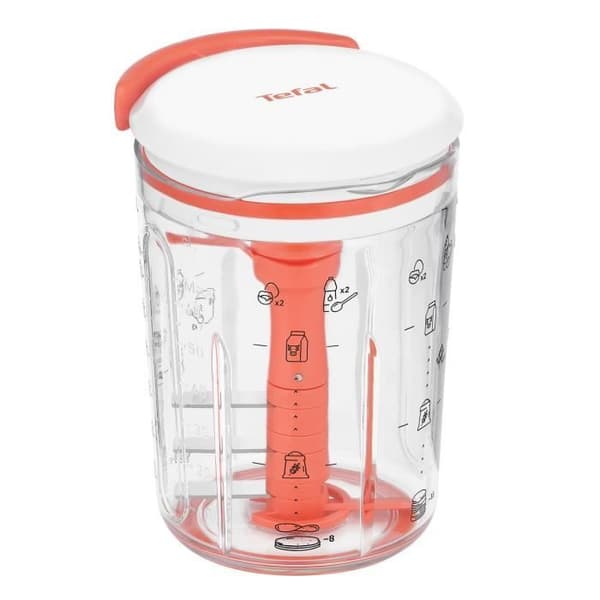 TEFAL Crêpes Express Blandare för pannkakssmet, Förberedelse på 2 minuter, Utan klumpar, 3 inbyggda mätade recept K1844404