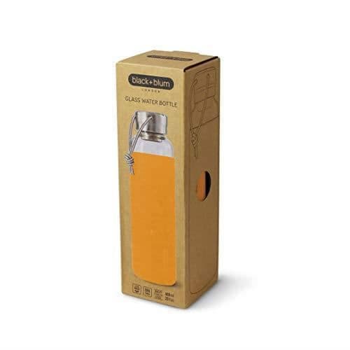 Svart Blum Vattenflaska 600 ml orange