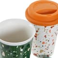 Miniatyrbild 2 av 3: DKD Home Decor Terrazo Silikon Porslin Mugg Cup (400 ml) (4 st)