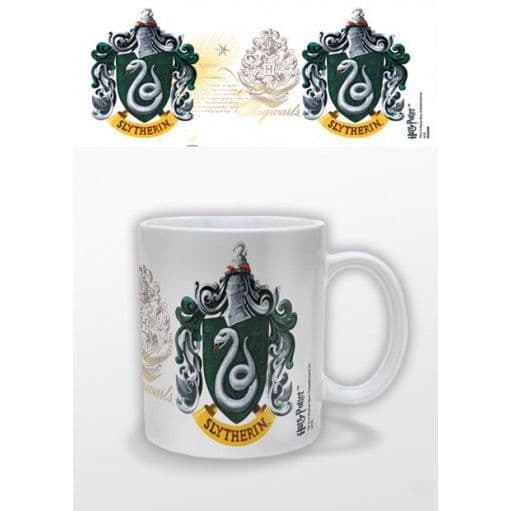 Mugg - PYRAMID INTERNATIONAL - Slytherin-vapnet - Keramik - Rund - Vit