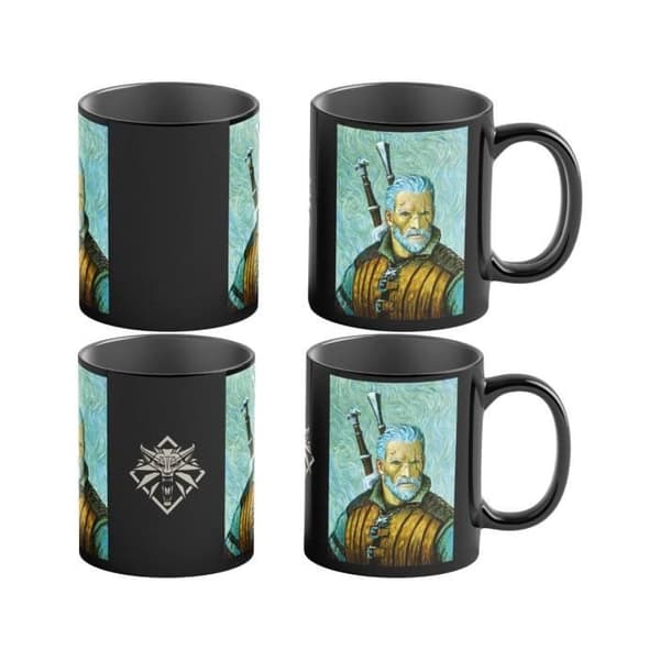 Bra Byten - The Witcher III: Wild Hunt - Mug med termiskt effekt Game Art Chronicles Geralt inspirerad av Vincent van Gogh 450 ml