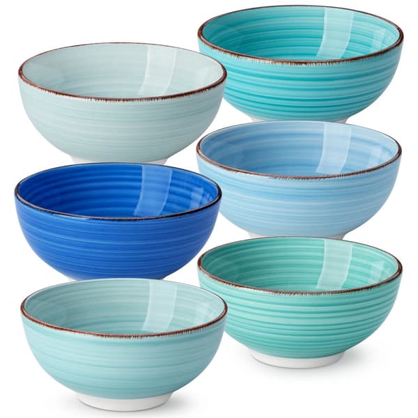 Porcelænskåle, Solidt Mønster, Miljøvenligt Materiale,820ML, Blå farve