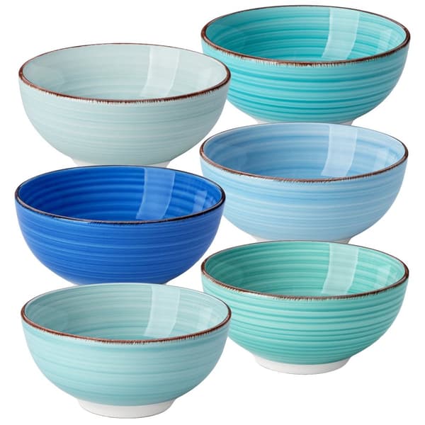 Porcelænskåle, Solidt Mønster, Miljøvenligt Materiale,820ML, Blå farve