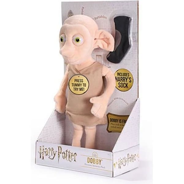Peluche - INGEN NAMN - Dobby interaktiv - Pratar 16 fraser - För barn - Vit färg