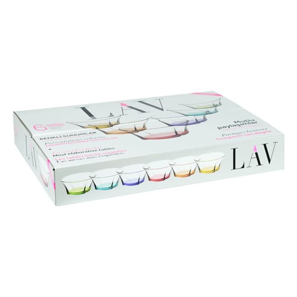 Coupe glass - TREND’UP - TRUVA - Set om 6 - Assorterande färger - Diskmaskinvänlig