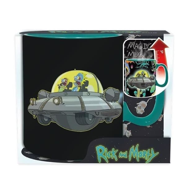 Mugg - Rick och Morty - 460 ml - Svart - Porslin - Keramik - Stengods