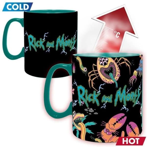 Mugg - Rick och Morty - 460 ml - Svart - Porslin - Keramik - Stengods