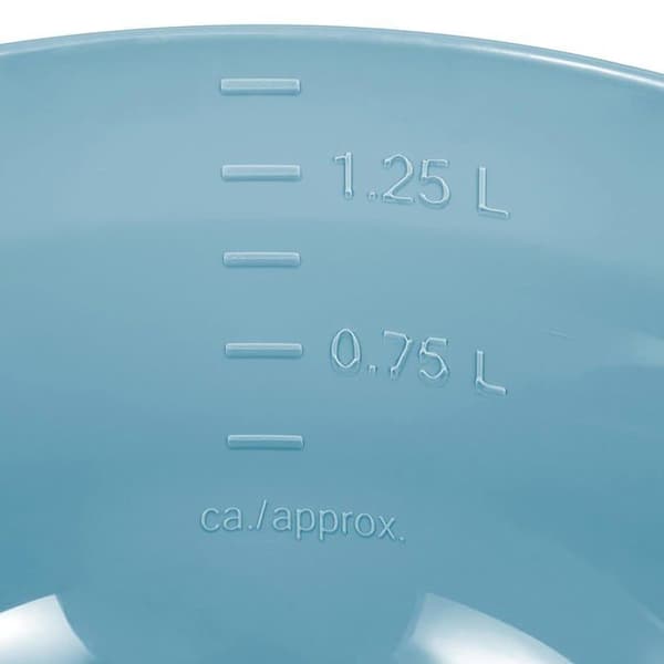 Bol mixer - bol en förberedelse Keeeper polyvalent cuvette med hällpip, rund, 1,5 l, Ø 20 cm, björk, nordic blue