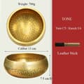 Miniatyrbillede 2 af 2: Tibet Sound Bowl, E5 Tone, Læderstok inkluderet,130mm Læder Stang