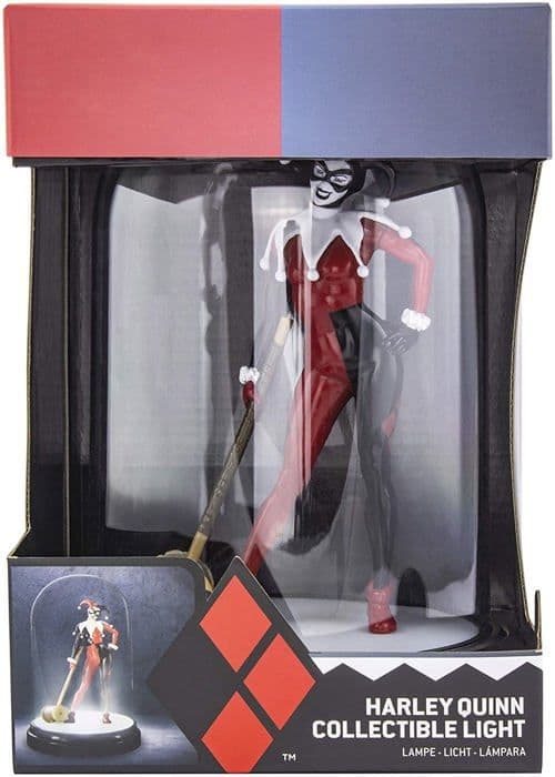 Dekorativ lampa - DC COMICS - Harley Quinn - Vit - Plast - Rund- USED