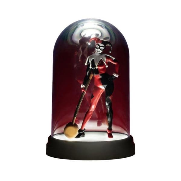 Dekorativ lampa - DC COMICS - Harley Quinn - Vit - Plast - Rund- USED