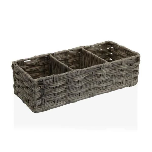 Grå korg 3 polyetenfack (15 2 x 10 2 x 35 6 cm)