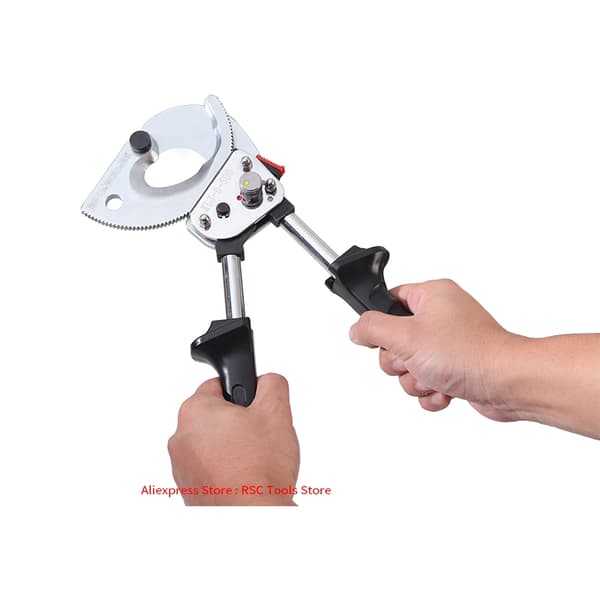 Ratchet Kabelsakse, Teleskopisk Håndtag, 500mm2 Kapacitet