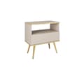 Pikkukuva 1 / 5: Yöpöytä, beige, kultaiset jalat, 54 x 59 x 39 cm