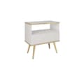 Miniatyrbillede 1 af 5: Sengebord, hvide, guld ben, 54 x 59 x 39 cm