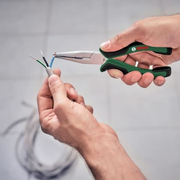 Bosch Home and Garden - Set med 3 tänger (universal, långspetsad, diagonal avbitartång, hållbar, ergonomisk)