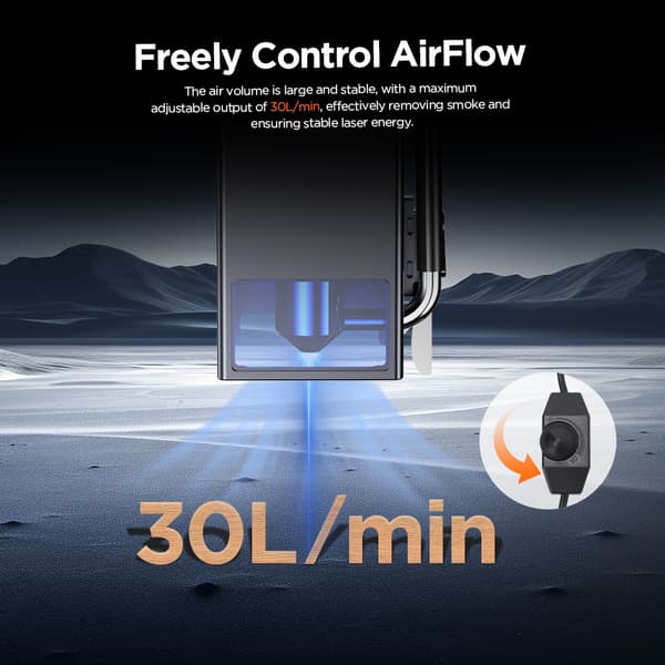 Airflow Assist Kit, Justerbar Luftstrøm, 30L/min Udgivelse