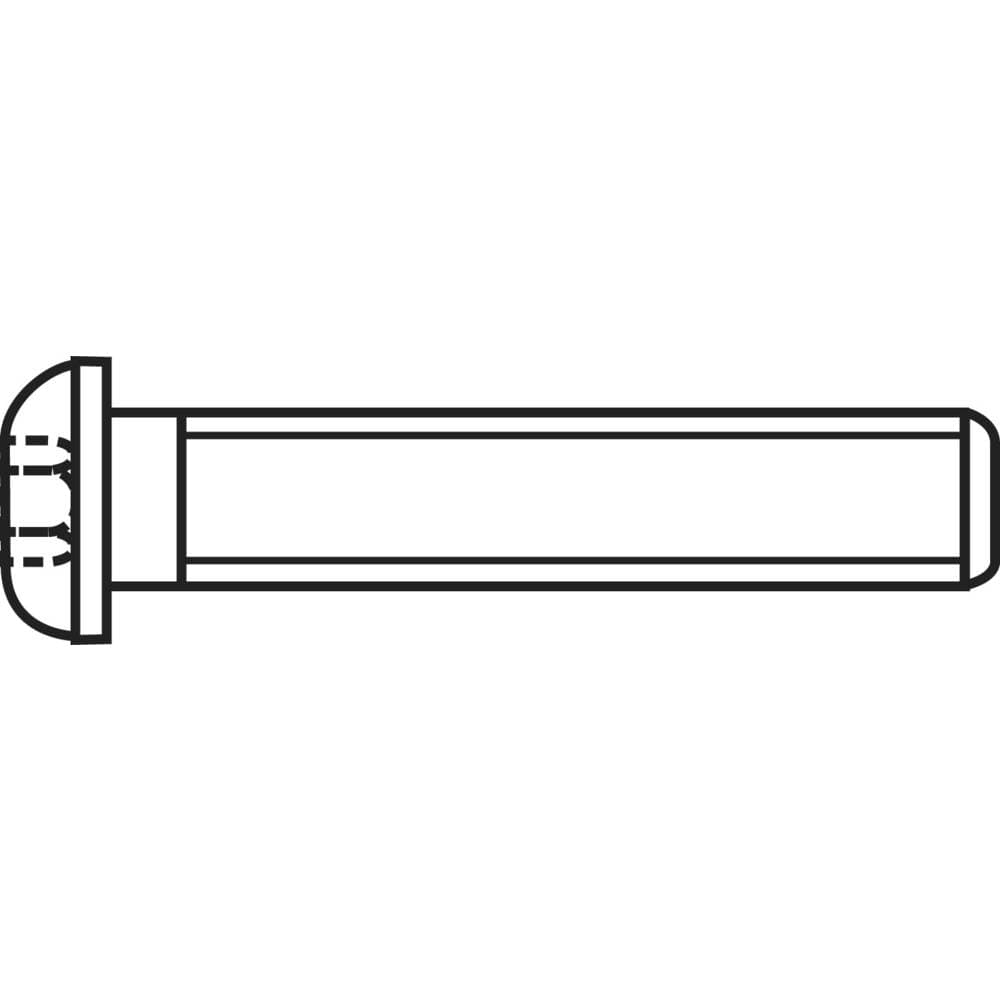 TOOLCRAFT 839791 Skruv linsformad M3 8 mm Insexkant ISO 7380 Rostfritt stål A2 100 st