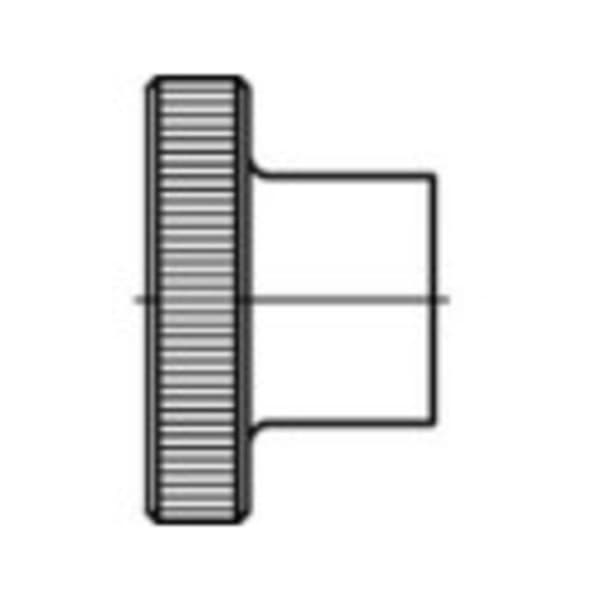 TOOLCRAFT 107574 Räfflade muttrar M3 DIN 466 Stål 100 st