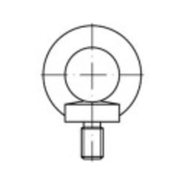 TOOLCRAFT 109362 Ringskruv M14 DIN 580 Stål galvaniskt förzinkad 10 st