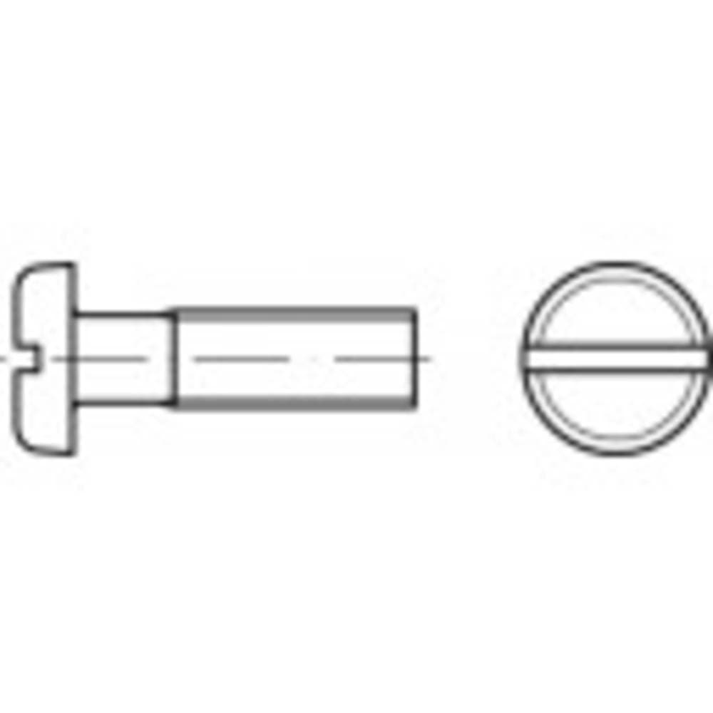 TOOLCRAFT 104498 Försänkt skruv M3 60 mm Spår DIN 85 Stål galvaniskt förzinkad 200 st