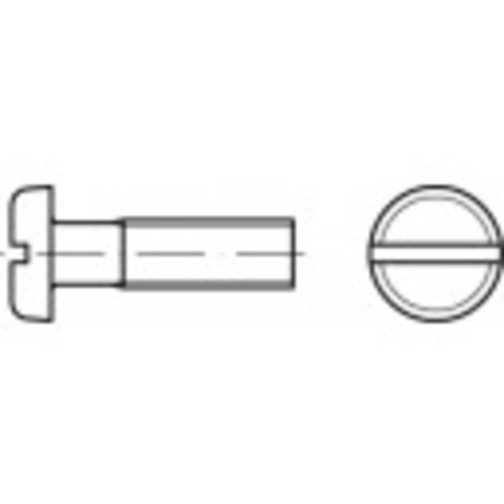 TOOLCRAFT 104489 Försänkt skruv M3 12 mm Spår DIN 85 Stål galvaniskt förzinkad 200 st