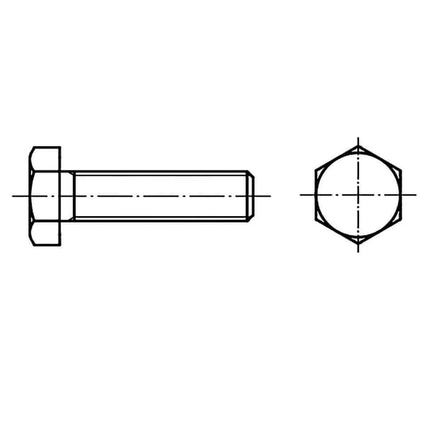 TOOLCRAFT 128216 Sexkantsskruv M6 10 mm Yttersexkant DIN 933 Stål 100 st