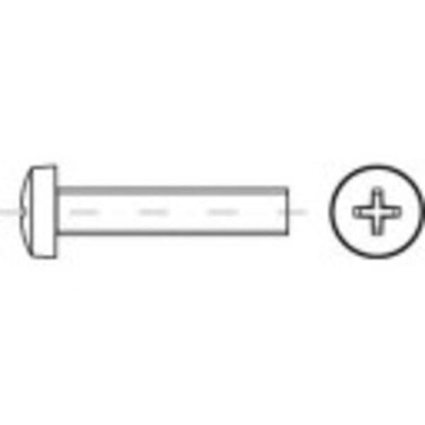 TOOLCRAFT 145896 Skruv linsformad M2.5 25 mm Stjärnskruvmejsel Philips DIN 7985 Stål galvaniskt förzinkad 200 st