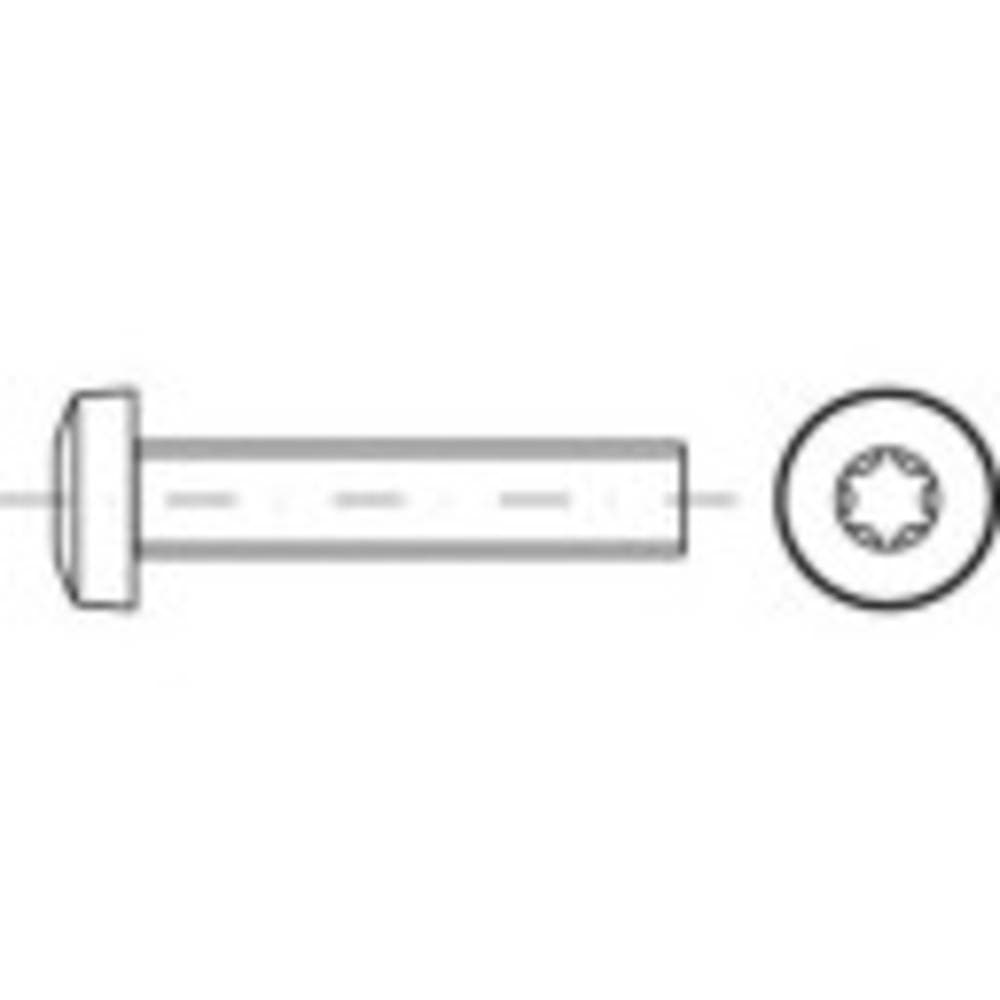 TOOLCRAFT 146070 Skruv linsformad M3 4 mm T-profil DIN 7985 Stål galvaniskt förzinkad 200 st