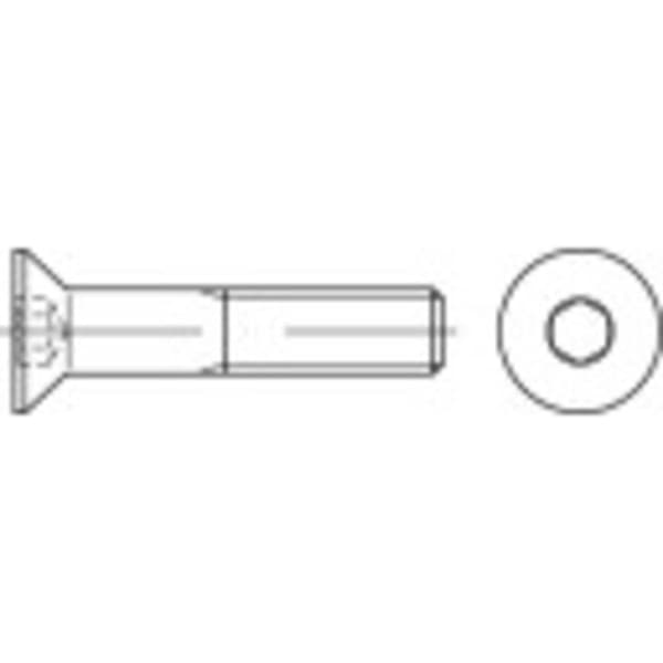 TOOLCRAFT 401628 Försänkta skruvar M3 6 mm Insexkant DIN 7991 Rostfritt stål 100 st