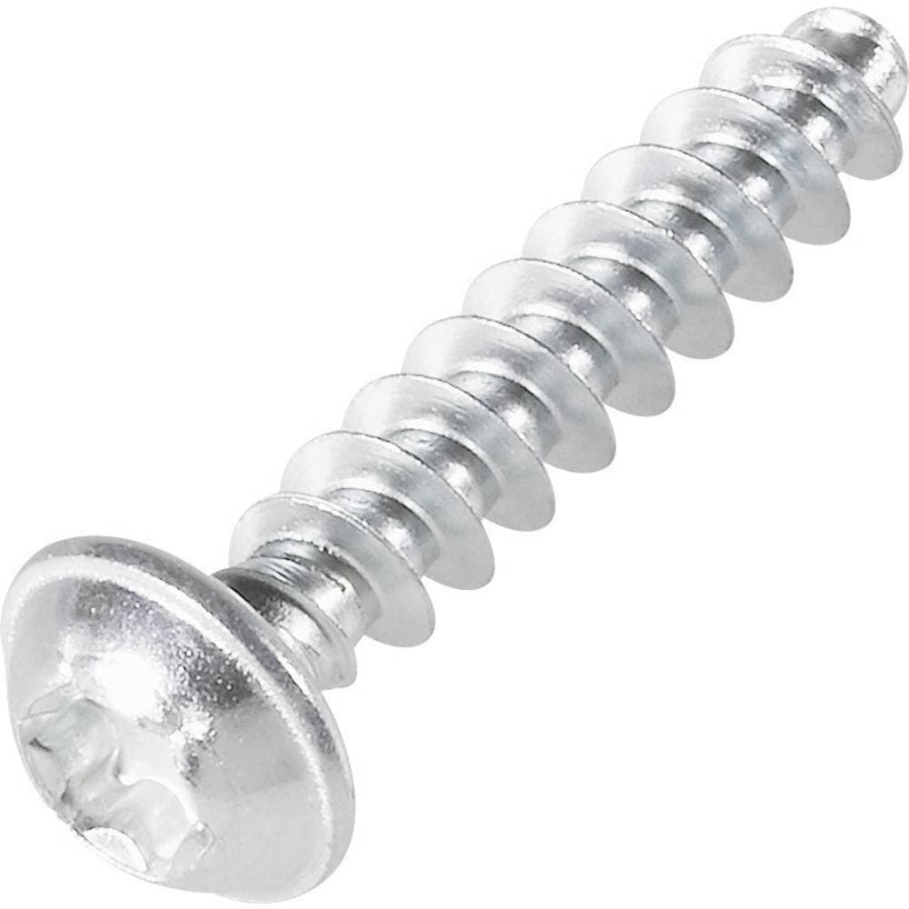TOOLCRAFT 88202 Plastskruv 2.2 mm 6 mm T-profil Stål förzinkad 100 st