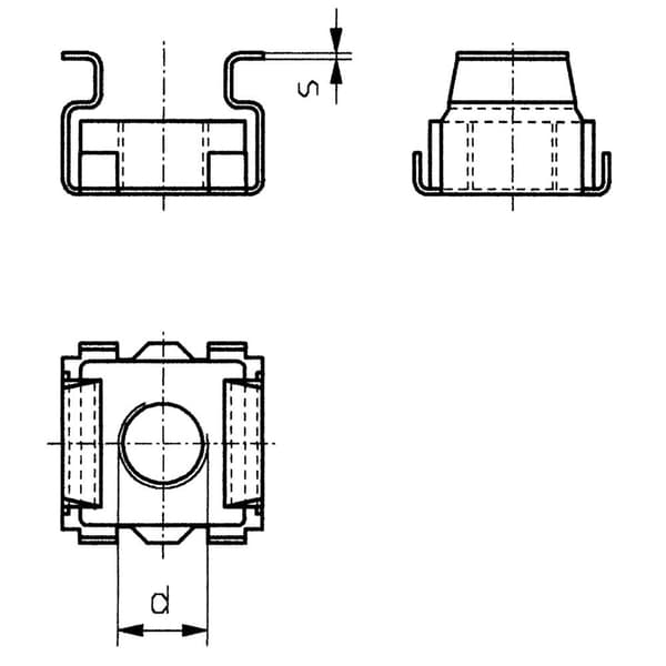 TOOLCRAFT 521847 Korgmuttrar M6 Stål 10 st