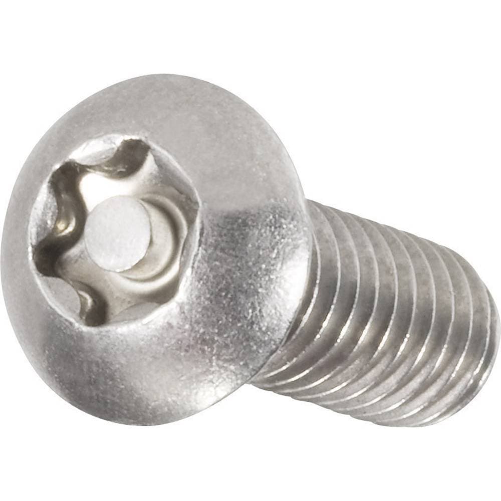 TOOLCRAFT 888769 Skruv linsformat huvud M4 6 mm T-profil med stift Rostfritt stål A2 10 st