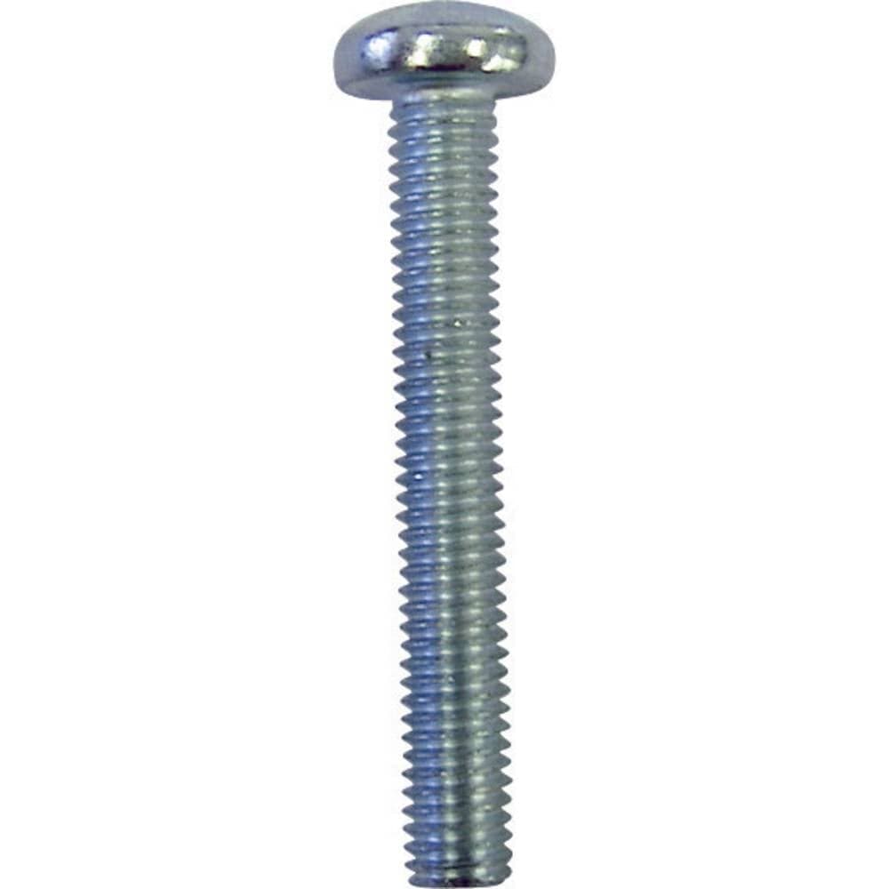 TOOLCRAFT 888054 Skruv linsformad M2.5 16 mm Sexkkant DIN 7985 Stål förzinkad 20 st