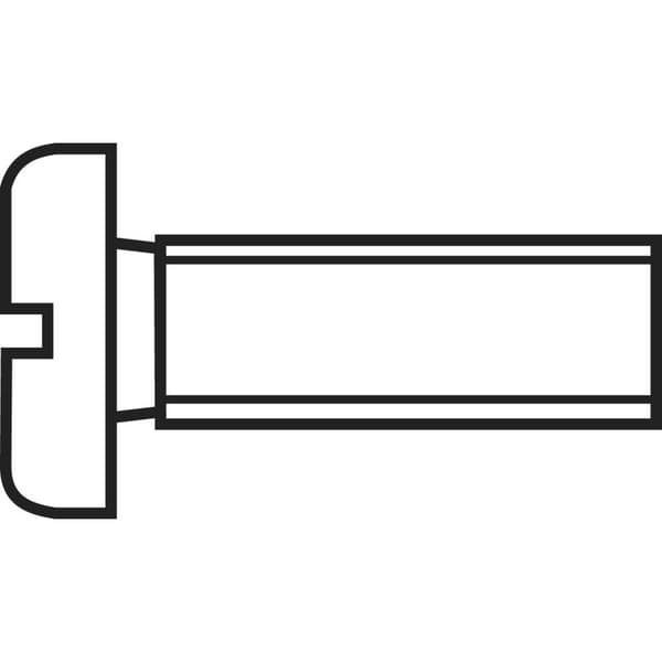 TOOLCRAFT 888012 Cylinderskruvar M1 10 mm Spår DIN 84 Stål förzinkad 20 st
