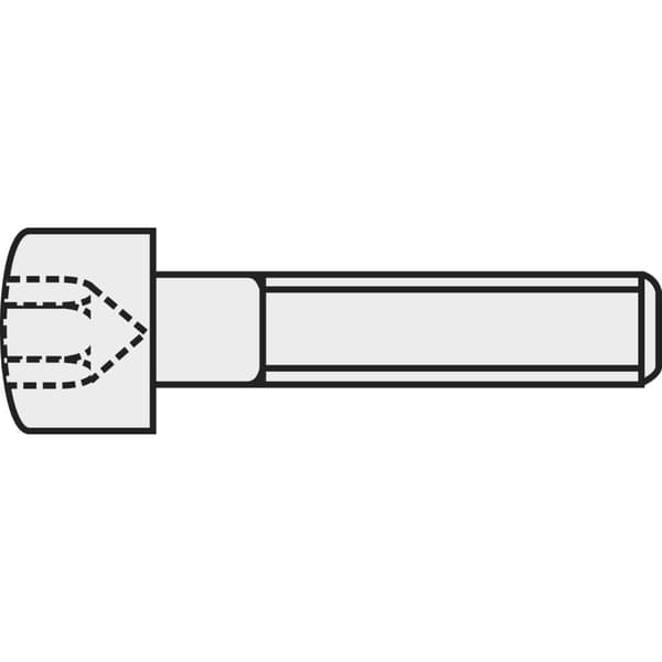 TOOLCRAFT 839668 Cylinderskruvar M3 8 mm Insexkant DIN 912 Stål 8.8 svärtad 100 st